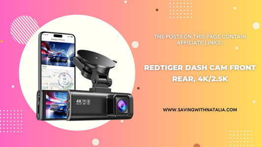 REDTIGER Dash Cam Front Rear, 4K/2.5K
