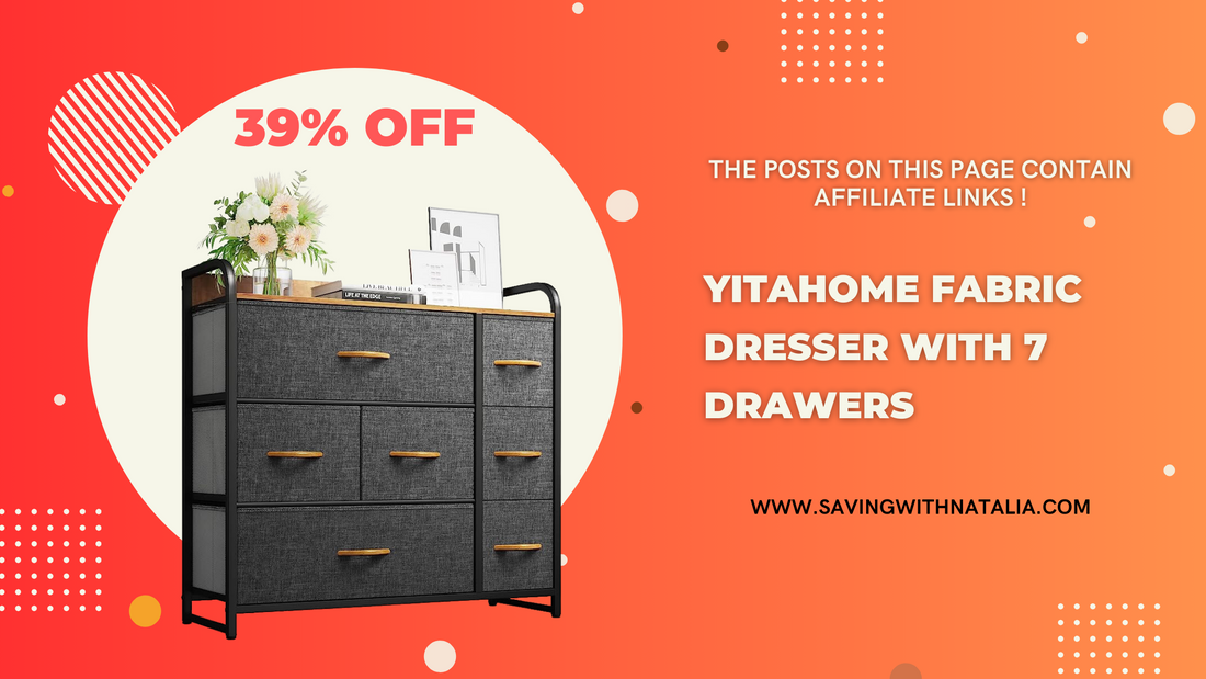 YITAHOME Fabric Dresser with 7 Drawers