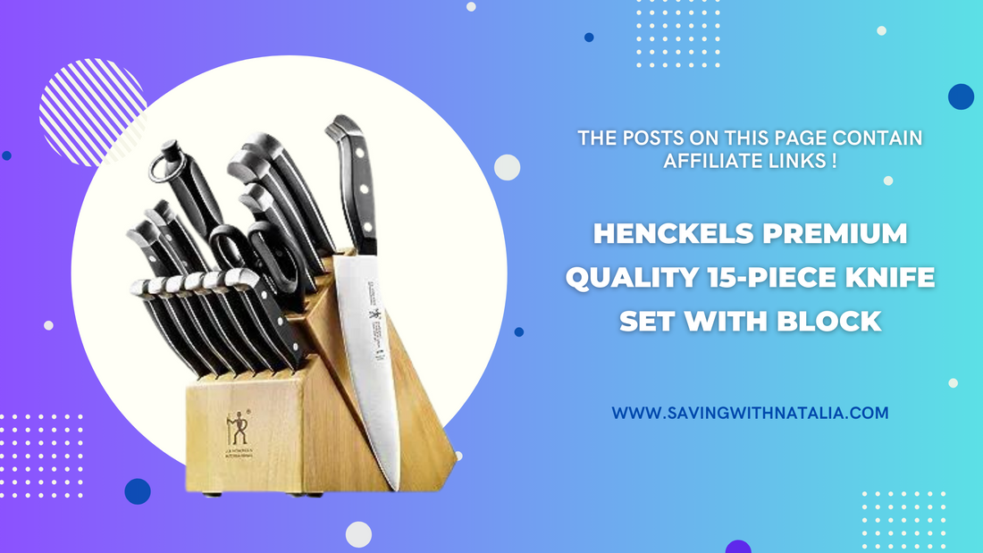 HENCKELS Premium Quality 15-Piece Knife Set with Block