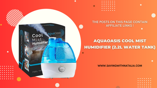 AquaOasis Cool Mist Humidifier (2.2L Water Tank)