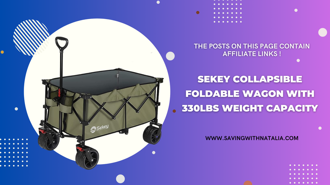 Sekey Collapsible Foldable Wagon with 330lbs Weight Capacity