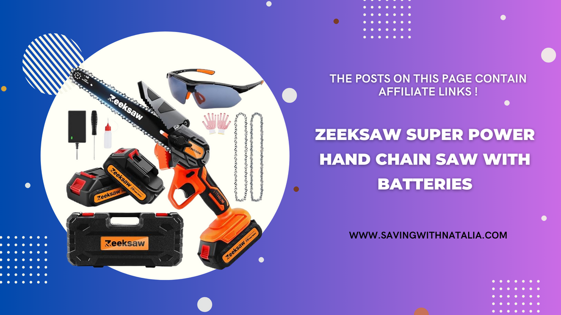 Zeeksaw Super Power Hand Chain Saw with batteries