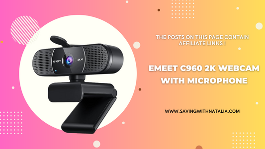 EMEET C960 2K Webcam with Microphone