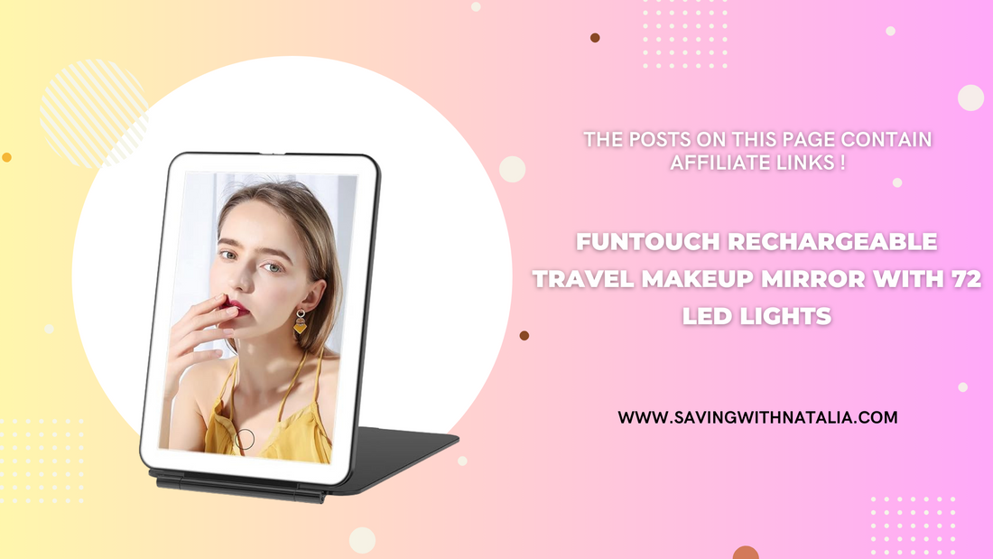 FUNTOUCH Rechargeable Travel Makeup Mirror with 72 Led Lights