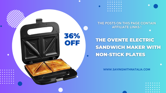 The OVENTE Electric Sandwich Maker with Non-Stick Plates