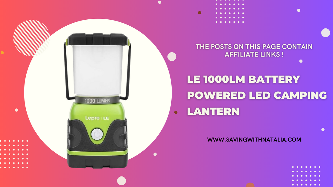 LE 1000LM Battery Powered LED Camping Lantern